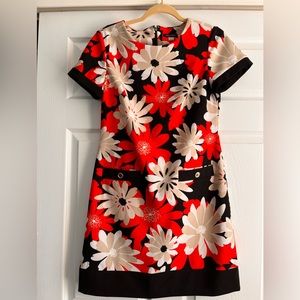 Tommy Hilfilger Womens Floral Short Sleeve Above The Knee Sheath Dress size 6